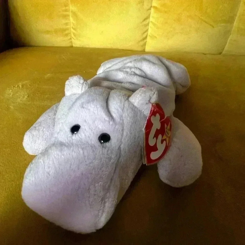 Ty "Happy" The Hippo Beanie Baby 4061 New/MWT with Errors. PVC Pellets. *Rare*